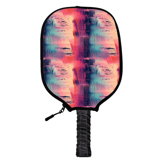 Pink Glitch Pickleball Cover