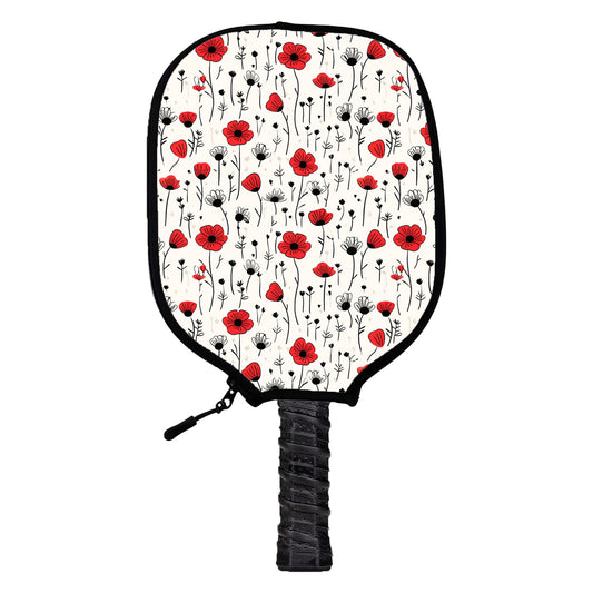 Red Bloom Pickleball Cover