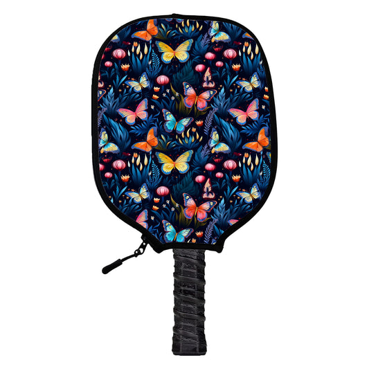 Neon Butterflies Pickleball Cover