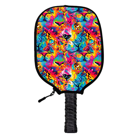 Cheetah Print Splatter Pickleball Cover