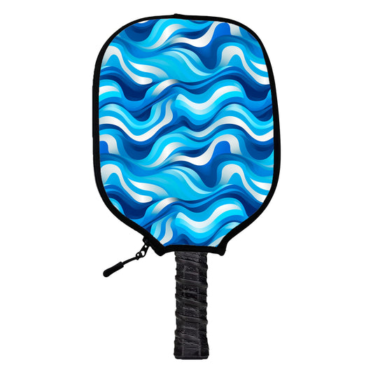 Blue Waves Pickleball Cover