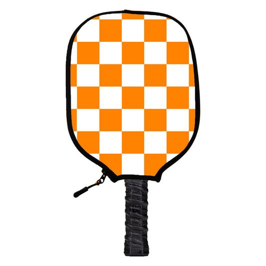 Orange Checkers Pickleball Cover